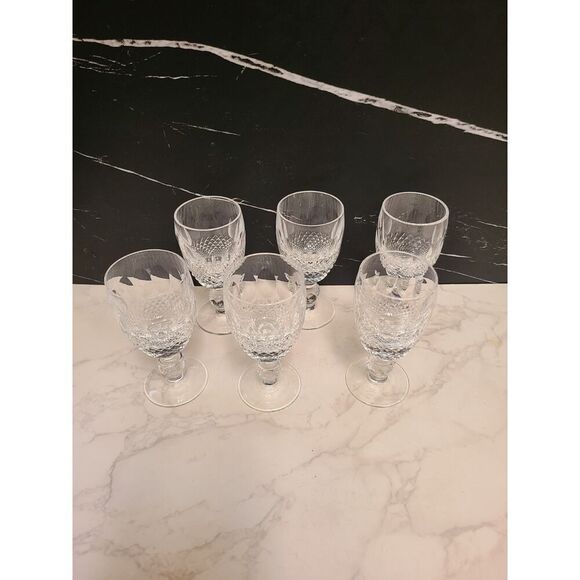 Waterford Crystal COLLEEN Short Stem Sherry Glasses 4. 1/4" Set of 6 EUC - Picture 3 of 9